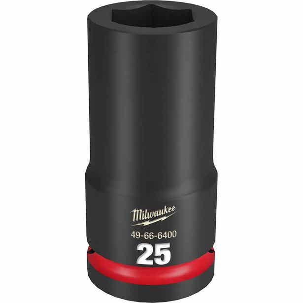 MILWAUKEE SHOCKWAVE 3/4inch Drive 25mm Deep 6 Point Impact Socket 49666400