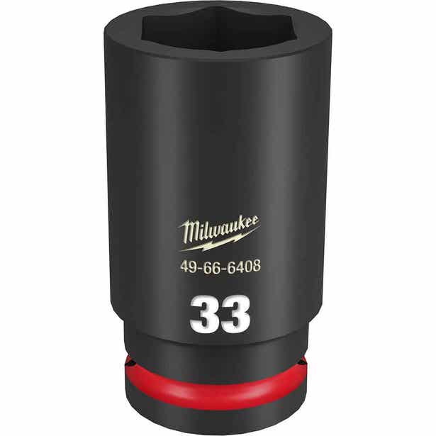 MILWAUKEE SHOCKWAVE 3/4inch Drive 33mm Deep 6 Point Impact Socket 49666408
