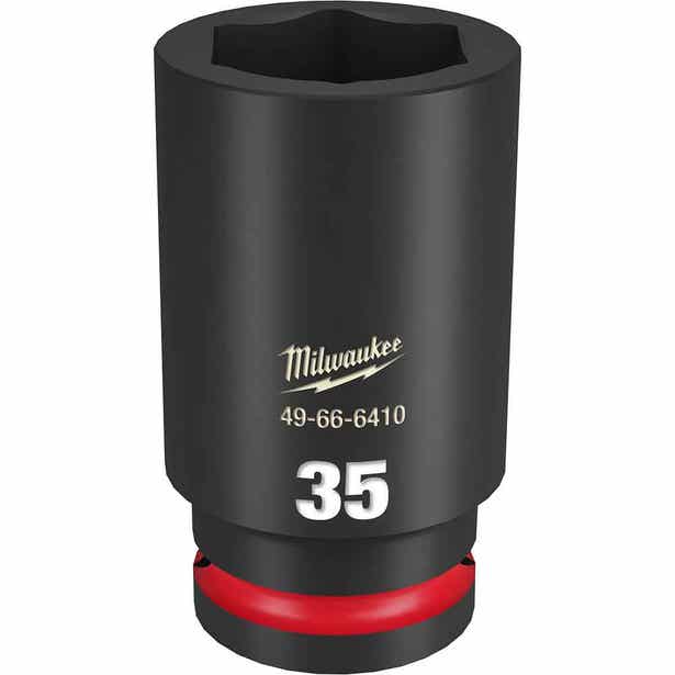 MILWAUKEE SHOCKWAVE 3/4inch Drive 35mm Deep 6 Point Impact Socket 49666410