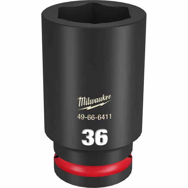 MILWAUKEE SHOCKWAVE 3/4inch Drive 36mm Deep 6 Point Impact Socket 49666411