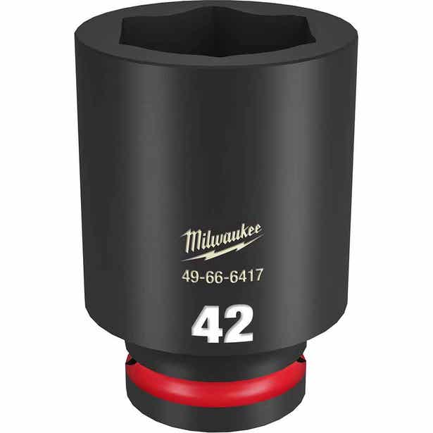 MILWAUKEE SHOCKWAVE 3/4inch Drive 42mm Deep 6 Point Impact Socket 49666417