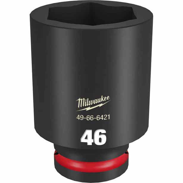 MILWAUKEE SHOCKWAVE 3/4inch Drive 46mm Deep 6 Point Impact Socket 49666421