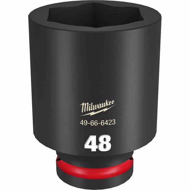 MILWAUKEE SHOCKWAVE 3/4inch Drive 48mm Deep 6 Point Impact Socket 49666423