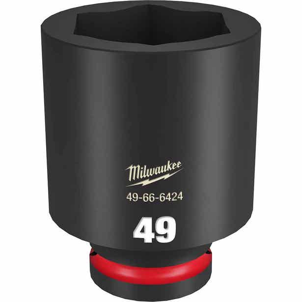 MILWAUKEE SHOCKWAVE 3/4inch Drive 49mm Deep 6 Point Impact Socket 49666424