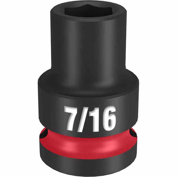 MILWAUKEE SHOCKWAVE 1/2" Drive 7/16" Standard 6 Point Impact Socket 49666201