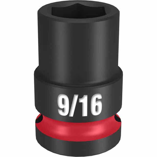 MILWAUKEE SHOCKWAVE 1/2" Drive 9/16" Standard 6 Point Impact Socket 49666203
