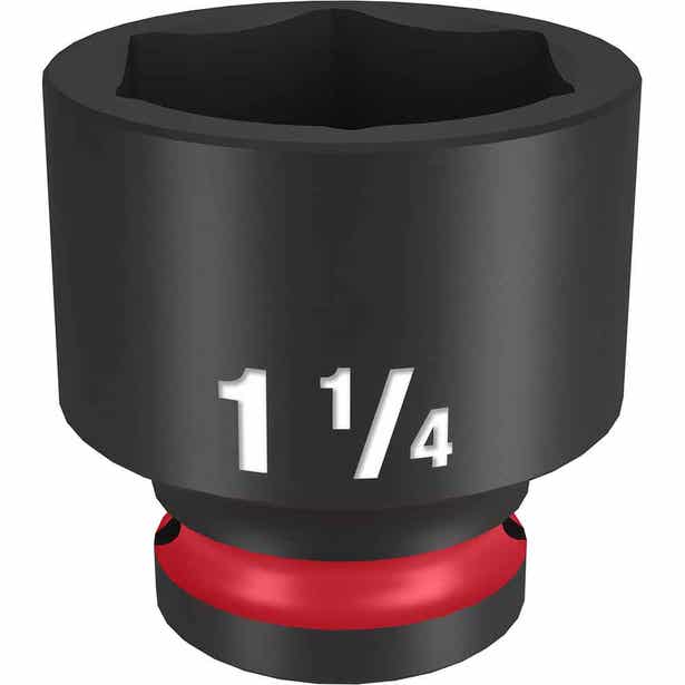 MILWAUKEE SHOCKWAVE 1/2" Drive 1-1/4" Standard 6 Point Impact Socket 49666214