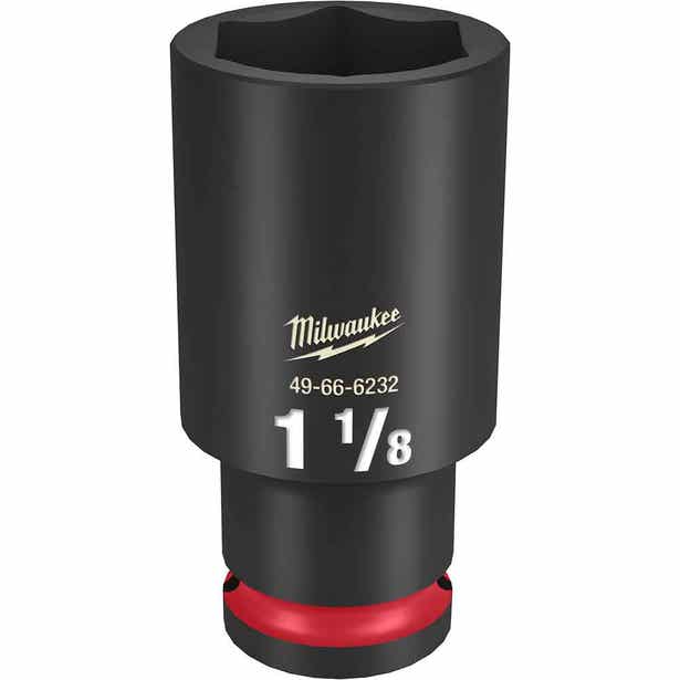 MILWAUKEE SHOCKWAVE 1/2" Drive 1-1/8" Deep 6 Point Impact Socket 49666232