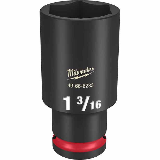 MILWAUKEE SHOCKWAVE 1/2" Drive 1-3/16" Deep 6 Point Impact Socket 49666233