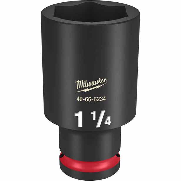 MILWAUKEE SHOCKWAVE 1/2" Drive 1-1/4" Deep 6 Point Impact Socket 49666234