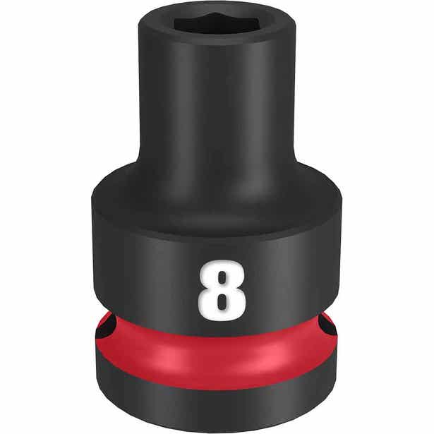 MILWAUKEE SHOCKWAVE 1/2" Drive 8mm Standard 6 Point Impact Socket 49666240