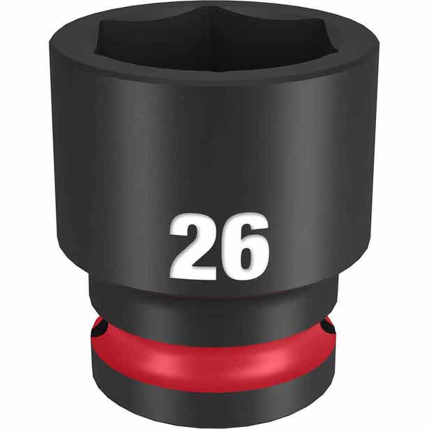 MILWAUKEE SHOCKWAVE 1/2" Drive 26mm Standard 6 Point Impact Socket 49666258
