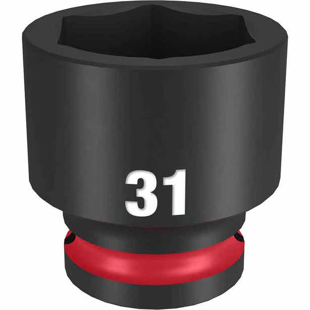 MILWAUKEE SHOCKWAVE 1/2" Drive 31mm Standard 6 Point Impact Socket 49666263