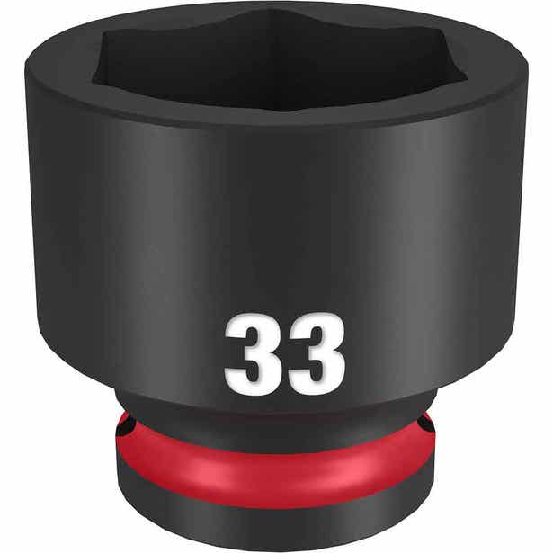 MILWAUKEE SHOCKWAVE 1/2" Drive 33mm Standard 6 Point Impact Socket 49666265