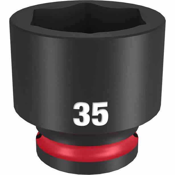MILWAUKEE SHOCKWAVE 1/2" Drive 35mm Standard 6 Point Impact Socket 49666267
