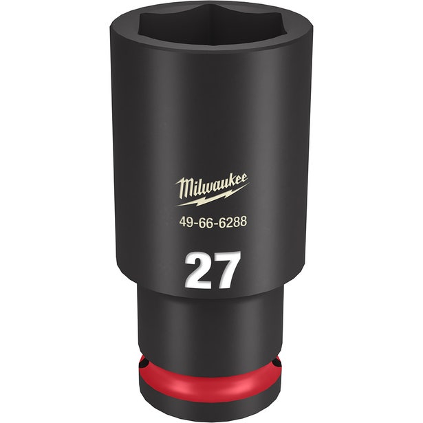 MILWAUKEE 1/2inch Drive 27mm Deep 6 Point Impact Socket - SHOCKWAVE 49666288