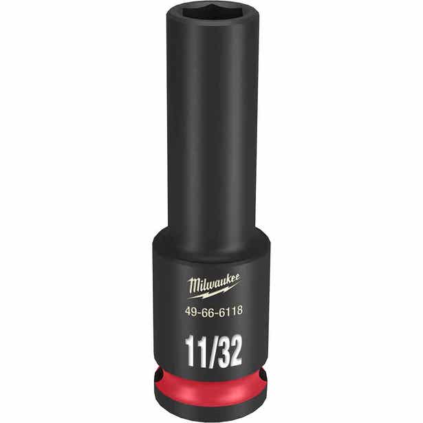 MILWAUKEE SHOCKWAVE 3/8" Drive 11/32" Deep 6 Point Impact Socket 49666118