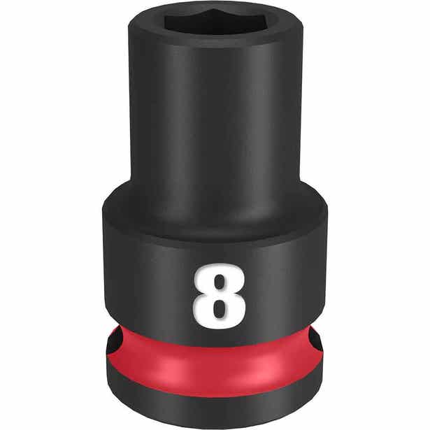 MILWAUKEE SHOCKWAVE 3/8" Drive 8mm Standard 6 Point Impact Socket 49666132