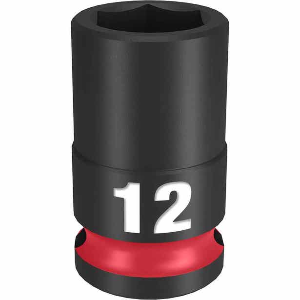 MILWAUKEE SHOCKWAVE 3/8" Drive 12mm Standard 6 Point Impact Socket 49666136