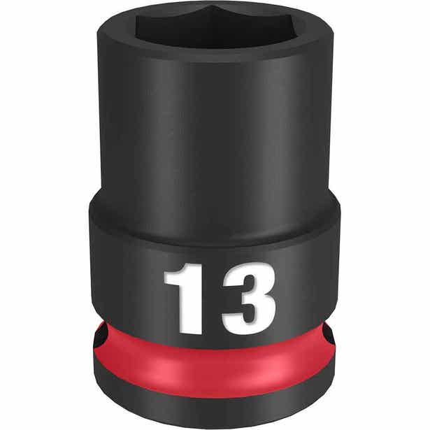 MILWAUKEE SHOCKWAVE 3/8" Drive 13mm Standard 6 Point Impact Socket 49666137