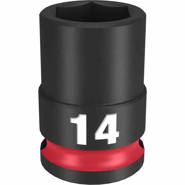 MILWAUKEE SHOCKWAVE 3/8" Drive 14mm Standard 6 Point Impact Socket 49666138