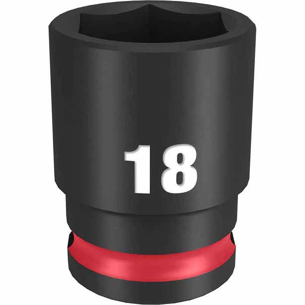 MILWAUKEE SHOCKWAVE 3/8" Drive 18mm Standard 6 Point Impact Socket 49666142