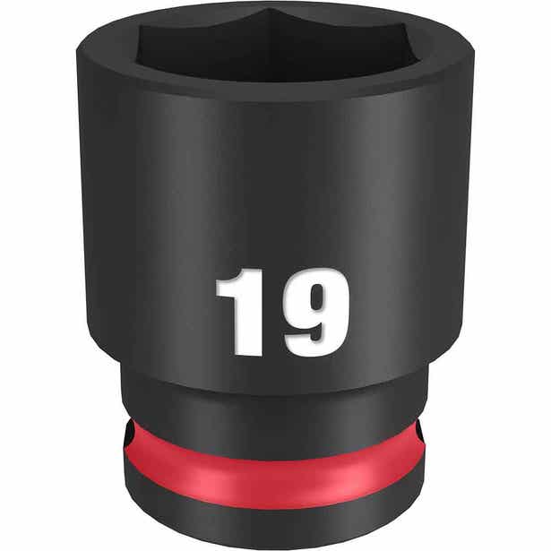 MILWAUKEE SHOCKWAVE 3/8" Drive 19mm Standard 6 Point Impact Socket 49666143