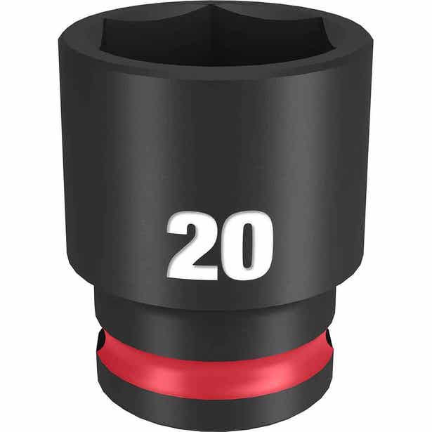 MILWAUKEE SHOCKWAVE 3/8" Drive 20mm Standard 6 Point Impact Socket 49666737