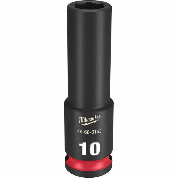 MILWAUKEE SHOCKWAVE 3/8" Drive 10mm Deep 6 Point Impact Socket 49666152