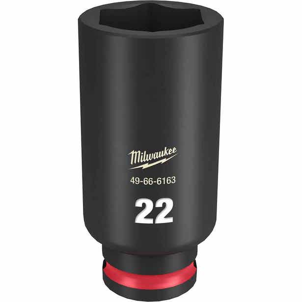 MILWAUKEE SHOCKWAVE 3/8" Drive 22mm Deep 6 Point Impact Socket 49666163