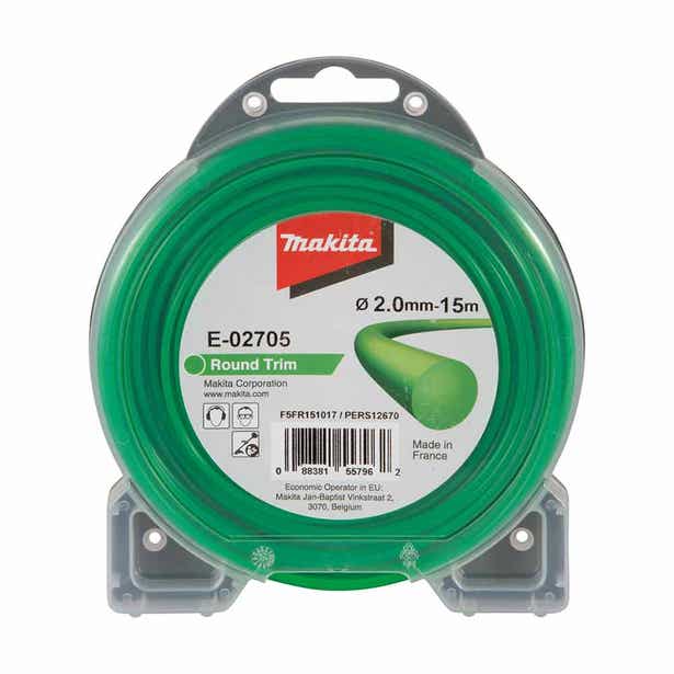 MAKITA 2mm x 15m Round Nylon Cord - Green E-02705
