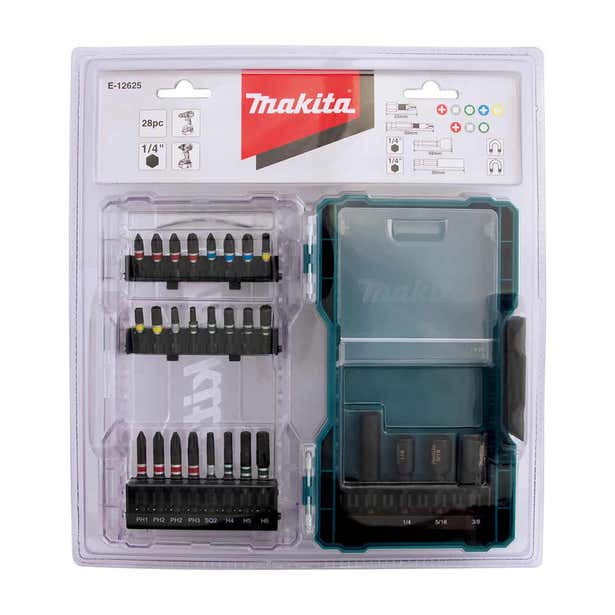 MAKITA Combination Screwdriver and Socket Bit Set - 24 Piece E-12625