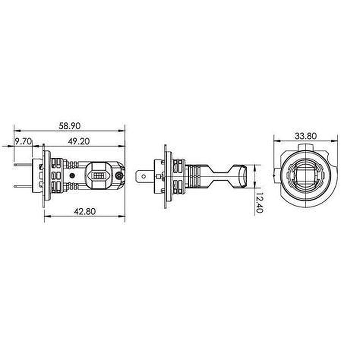 Narva Surefit HB3 Globe (9005) LED GEN II Headlight Globes 18435
