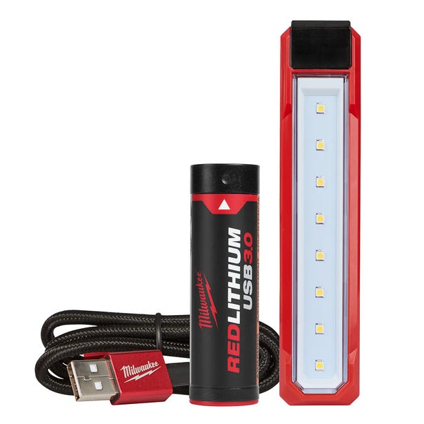 MILWAUKEE REDLITHIUM 3.0Ah USB Rechargeable Pocket Flood Light Kit L4FL301