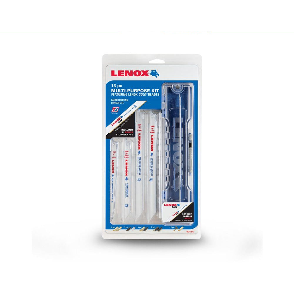 Lenox 1878161 13pc General Purpose Reciprocating Saw Blade Kit