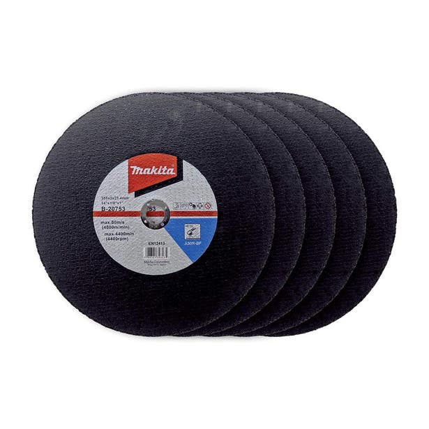 MAKITA 355mm x 3mm x 25.4mm Elite Metal Cut Off Wheel A30R-Bf - 5 Piece B-20753-5