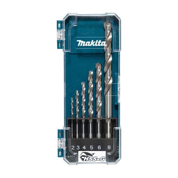 MAKITA 2-8mm HSS-G Metal Drill Bit Set - 6 Piece D-75742
