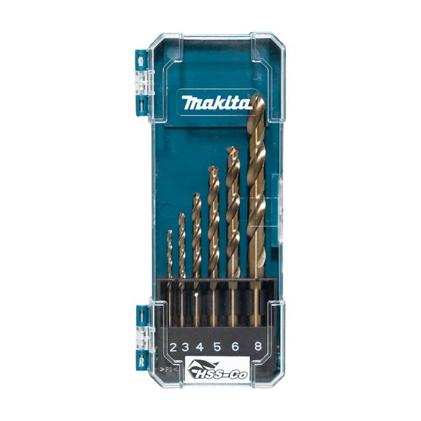 MAKITA 2-8mm HSS-Co Metal Drill Bit Set - 6 Piece D-75758