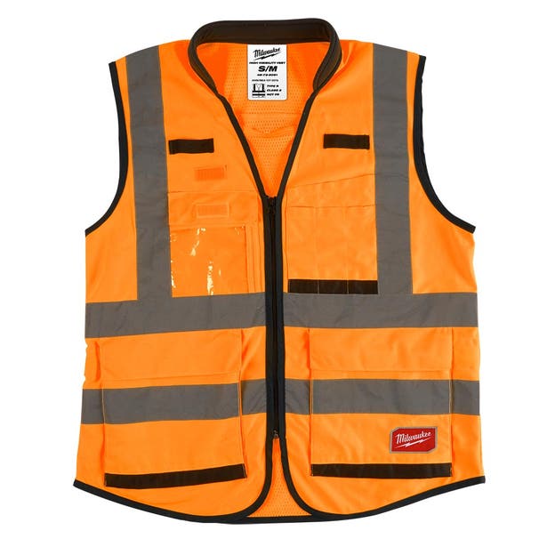 MILWAUKEE Premium High Visibility Orange Safety Vest 48735051