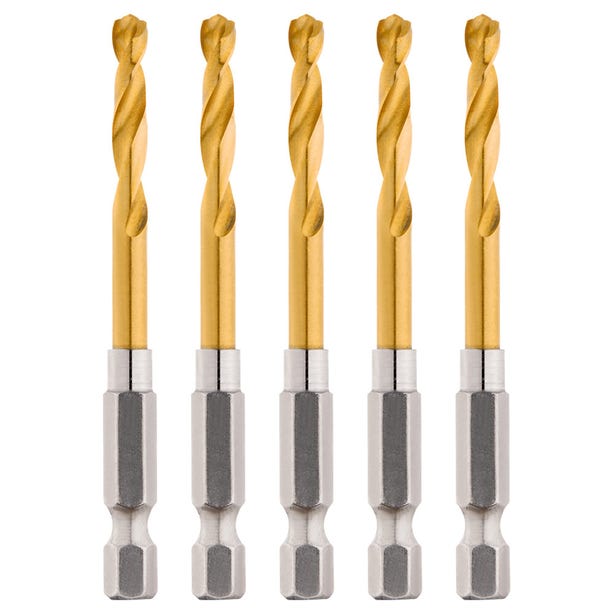 MILWAUKEE 4.2mm Red Helix Titanium Drill Bit - SHOCKWAVE - 5 Piece 48894909