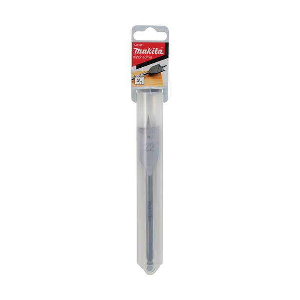 MAKITA 22 X 150mm Flat Wood Spade Bit - 1/4 Hex E-17267