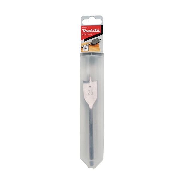 MAKITA 25 X 150mm Flat Wood Spade Bit - 1/4 Hex E-17289