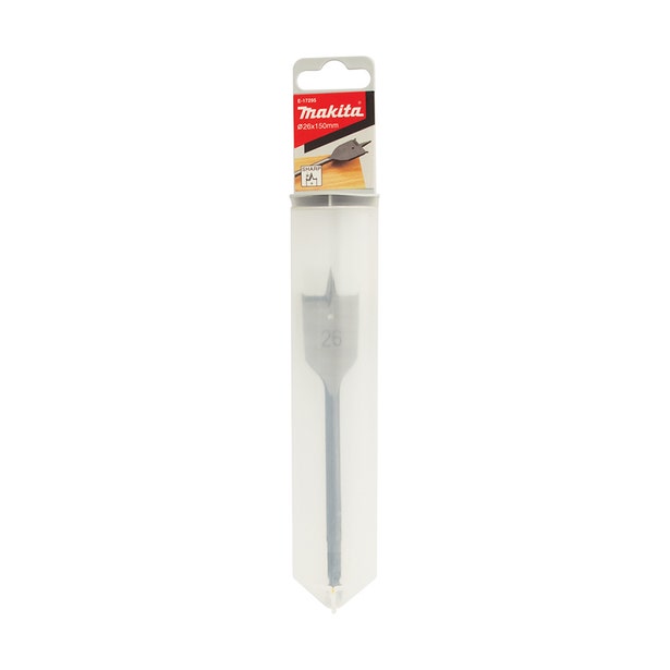 MAKITA 26 X 150mm Flat Wood Spade Bit - 1/4 Hex E-17295