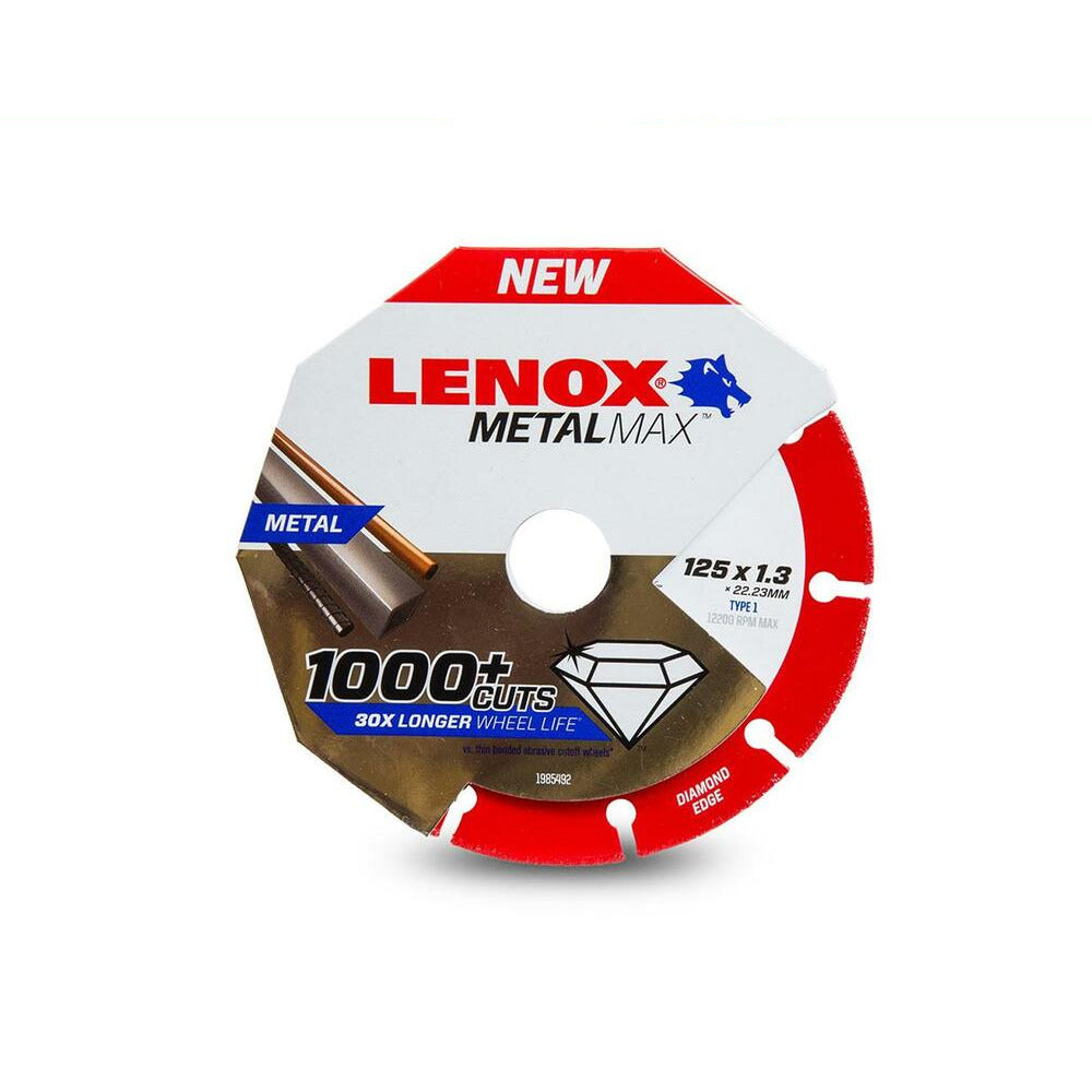 Lenox 1985492 125 x 22.2 x 1.3mm Metal Max Diamond Blade