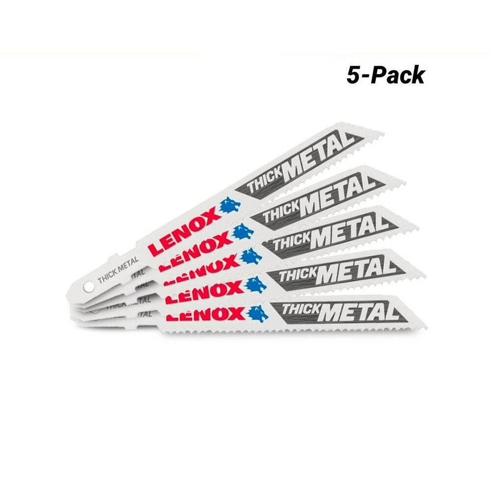 Lenox 1991560 5-Pack 92.2 x 9.5 x 0.9mm 14TPI Metal Cutting Jig Saw Blade