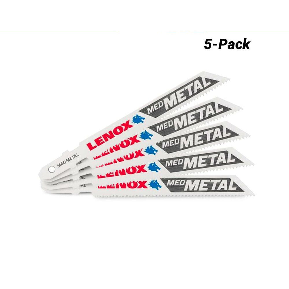 Lenox 1991566 5-Pack 92.2 x 9.5 x 0.9mm 18TPI Metal Cutting Jig Saw Blade