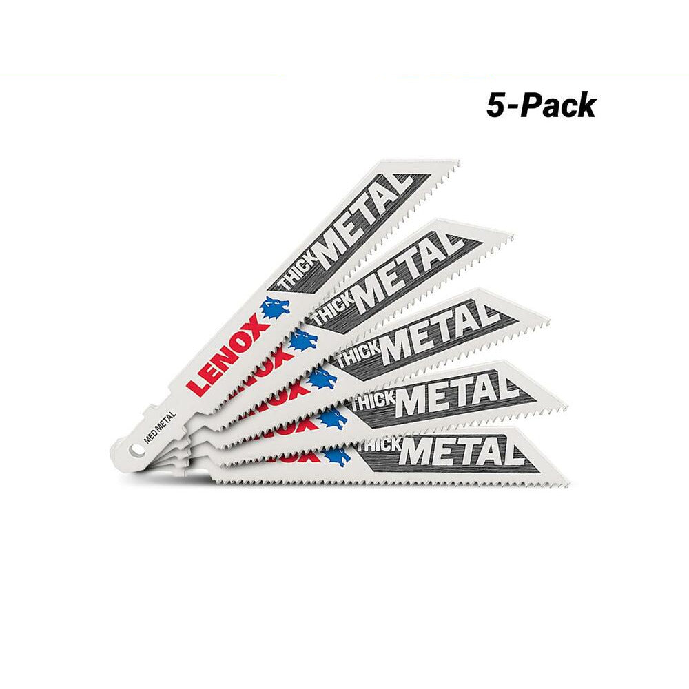 Lenox 1991599 5-Pack 92.2mm x 9.5mm x 0.9mm 18TPI Metal Cutting Jig Saw Blade
