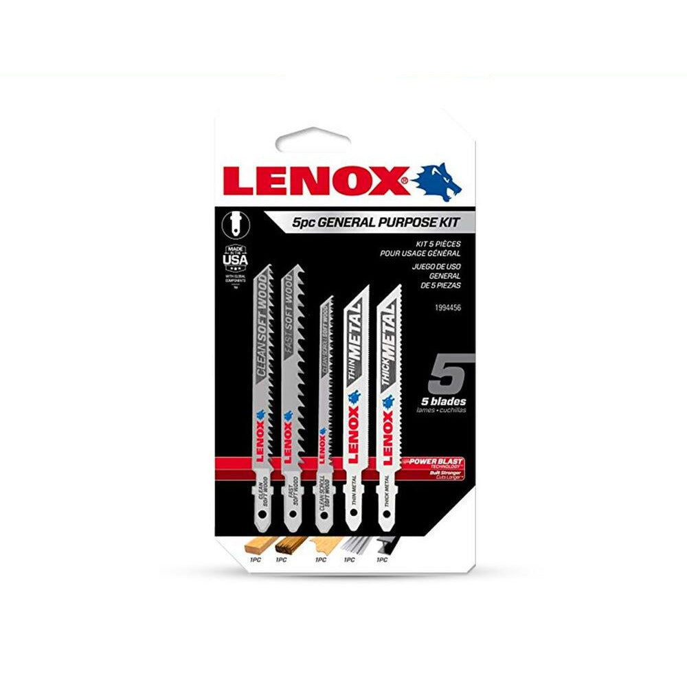 Lenox 1994456 5pce General Purpose Jig Saw Blade Kit