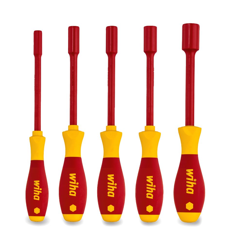 Wiha 29466 5pce Hexagon Nut Driver SoftFinish® Electric Screwdriver Nut Driver Set