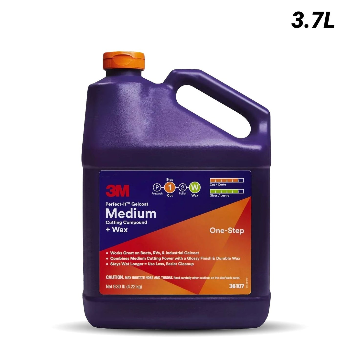 3M 60455109342 (36107) 3.7L Perfect-It™ Gelcoat Medium Cutting Compound + Wax